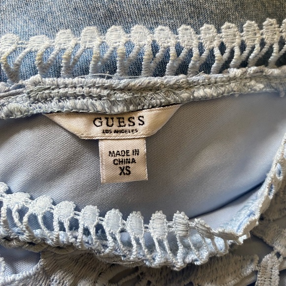 SOLD Guess Baby Blue Crochet Dress - Picture 3 of 6